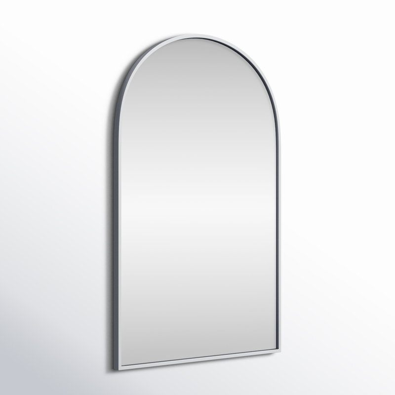 Sabine Metal Arch Wall Mirror, Silver, 36" x 22"