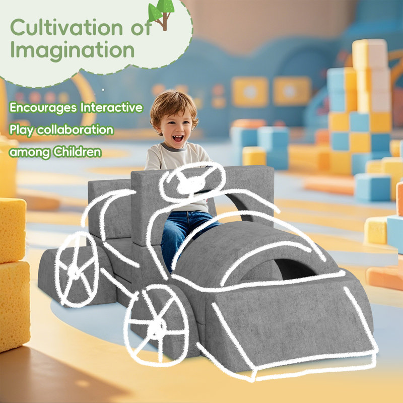 Canapé modulaire pour enfants, canapé modulaire pour enfant 16 pièces