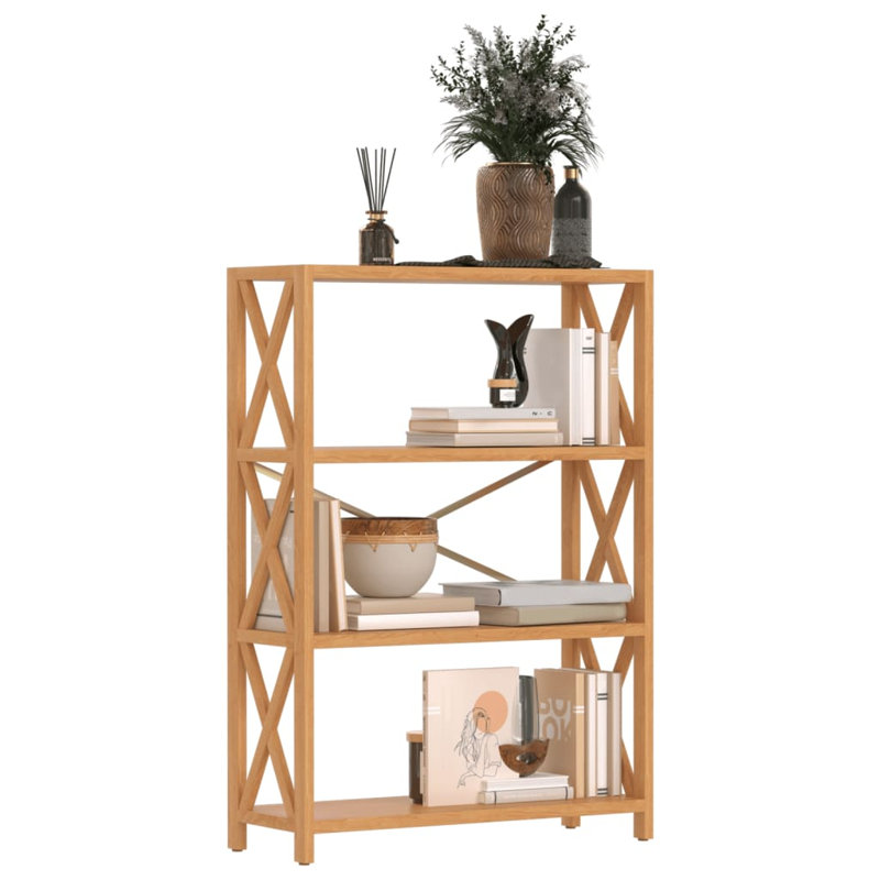 Vidaxl 3-Tier Shelf 31.5"X11.8"X30.7" Solid Wood Oak, (3 tablettes) H 44,1 po x l 31,5 po x P 11,8 po