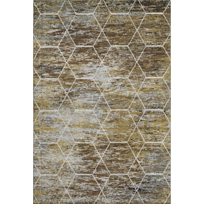 Premium Machine Washable Lubbers AMF1724 Geometric Rug