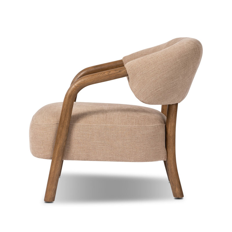 Brodie Armchair, Laughlin Natural Polyester Blend, Tan Oak