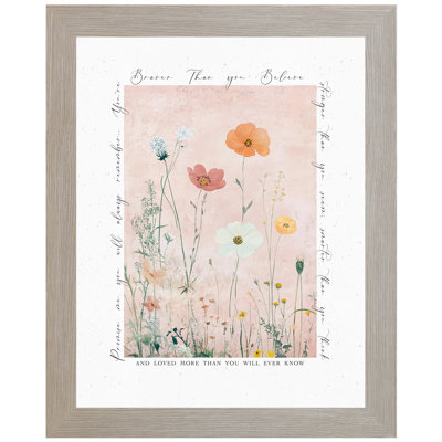 Promise Me You'll Always Remember Pink Floral Art