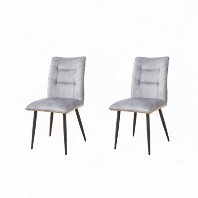 Chaises de salle à manger rembourrées en velours
