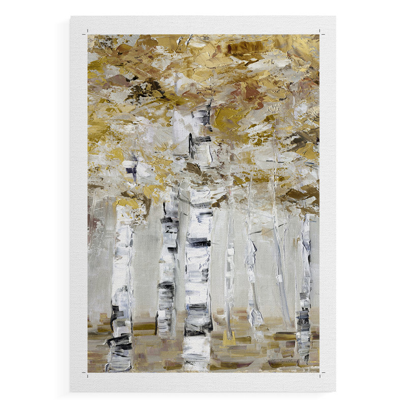 Bouleau neutre I - impression sur toile seulement - non encadré, H 60 po x l 40 po
