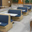 Banc rembourré en similicuir Fashion Light Luxury