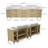 108"W×22"D×34"H Double Sinks Bathroom Vanity Cabinet,Freestangding Storage Vanity Cabinet With White Countertop-1595454455
