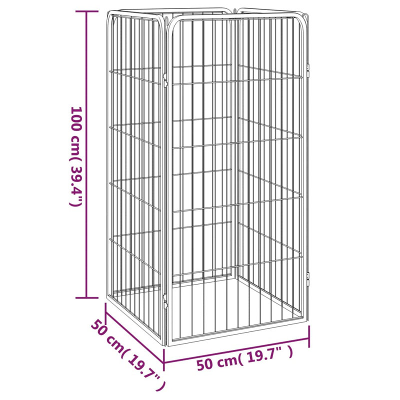 Flaherty Steel Exercise Pen With Door, 50 x 50 x 100 cm