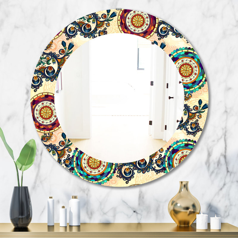 Miroir mural floral, H 31,5 po x l 23,7 po