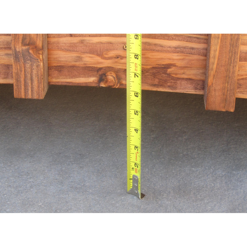 Treated Brown 8-Foot Wood Garden Bridge