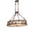 36" Long Winter Pine Oblong Inverted Pendant