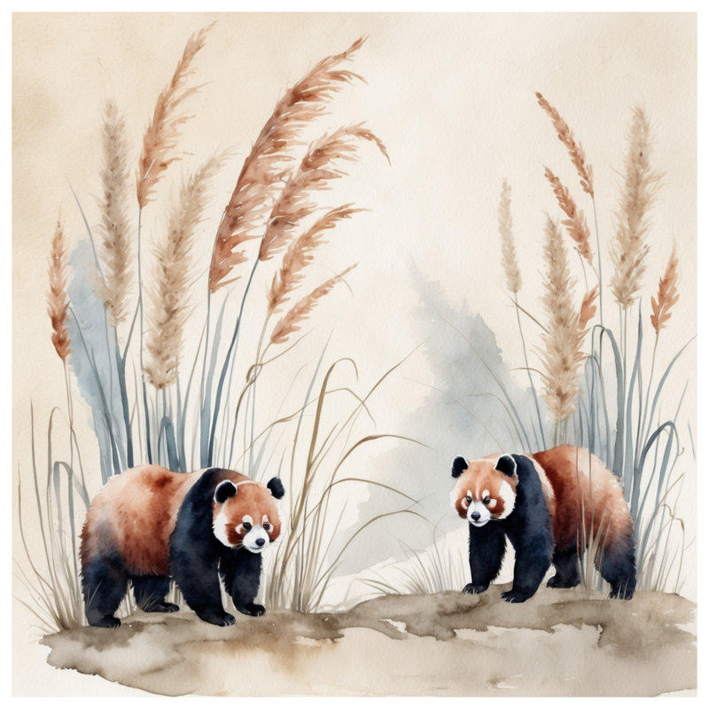 Rideaux de douche Red Panda, L 70 po x H 93 po