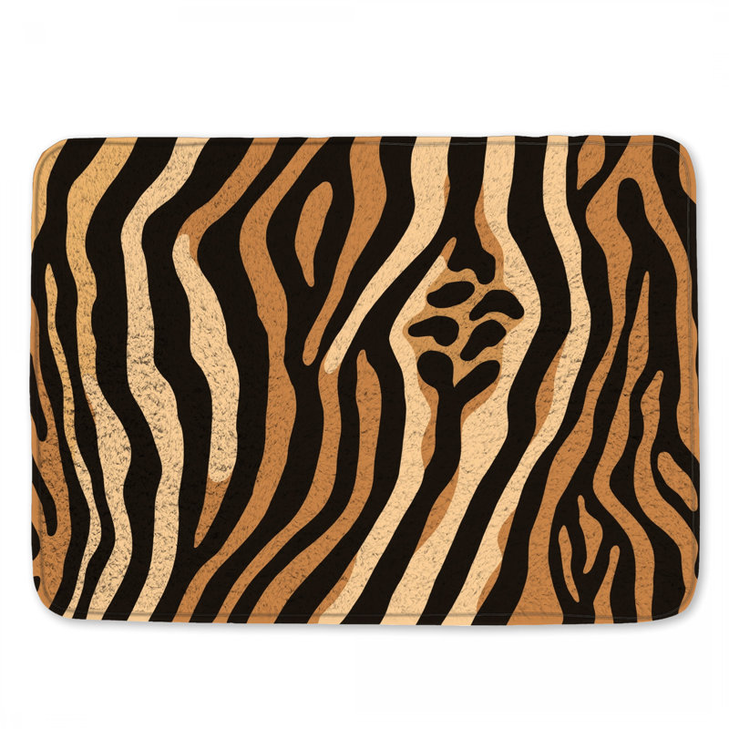Tapis de bain à motif zébré, L 24 po x L 17 po