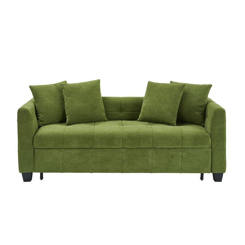 Lit de jour pliant rembourré 78 ", Vert