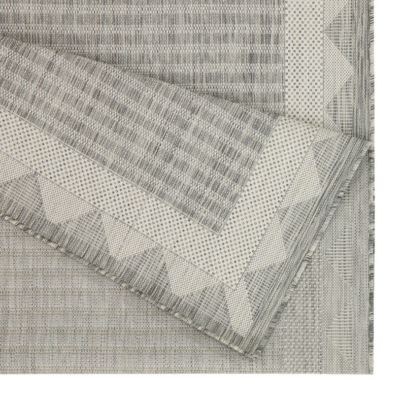 Sunshine GC_HAR2015 Silver 5 Ft. 3 In. X 7 Ft. 3 In. Indoor/Outdoor Area Rug, Rectangle 5'3" x 7'3", Silver