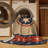 Machine Washable Bleigh July 4Th Modern & Contemporary Abstract Rug in Beige – Navy Binding-1580821295