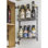 6" Deep Door Mounted Tray System Kit in Polished Chrome