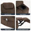 Fauteuil inclinable électrique Power Lift pour personnes âgées avec massage et chaleur, canapé inclinable électrique pour le salon, poches latérales, 2 porte-gobelets, grande taille confortable-175933938