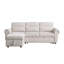 Canapé-lit modulaire en chenille réversible beige l 97 po Hugo