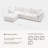 110.2" Cloud Couch,Oversized Modular Comfy Sofa for Living Room, L Shaped  Sectional Couches,Deep 3-Seat with Ottoman-151284010