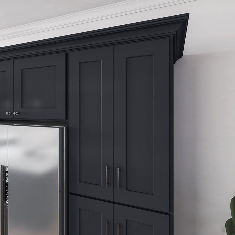 Armoire de cuisine en bois massif prête à assembler, Noir Shaker, 24", 36"