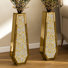 Bethly Glam Mirrored Glass Flower Vase Crushed Crystal (Set of 2)