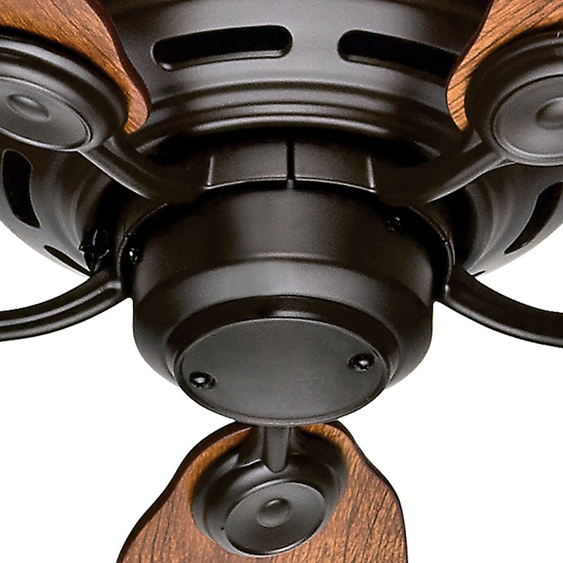 42" New Bronze Low Profile Ceiling Fan with Oak Blades