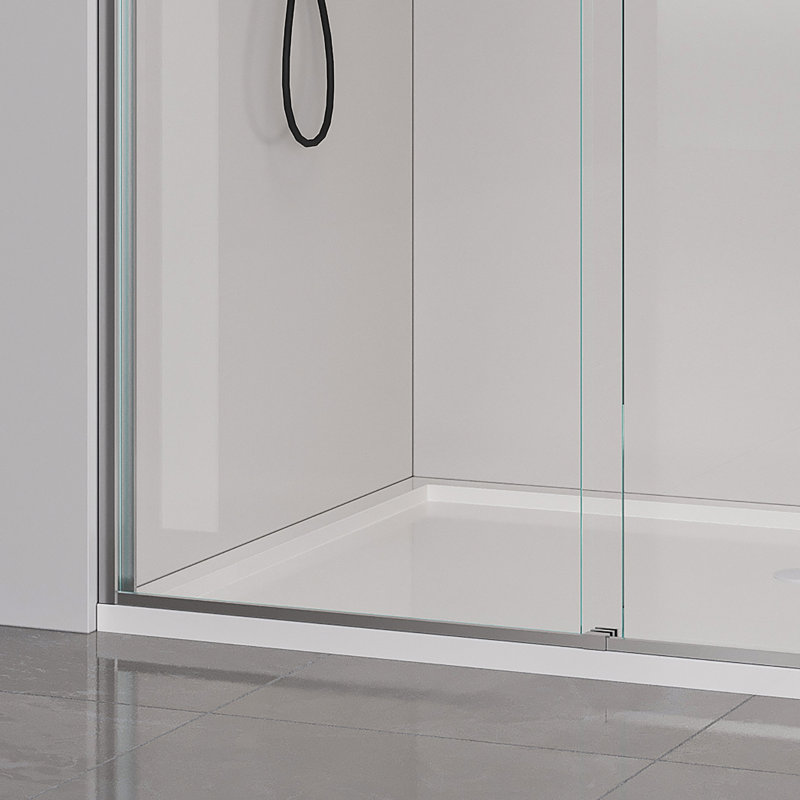 44-48*72 INCH Frame Double Sliding Soft-Close Shower Doors, Bathroom Sliding Shower Door,  (6Mm) Thick SGCC Tempered Glass Door For Bathroom Door ,Brushed Nickel