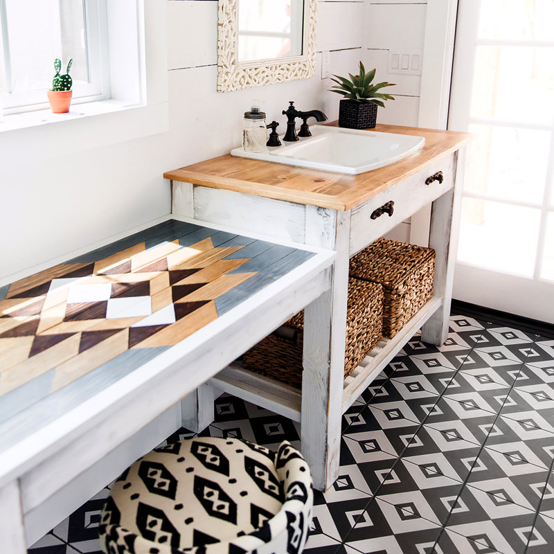 Twenties 8" x 8" Ceramic Patterned Wall & Floor Tile