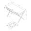 Table d'ordinateur portable pour bureau à domicile - Blanc brillant avec base en métal, 2 tiroirs de rangement et une tablette ouverte, base de 122 cm (48 po) de longueur et grand espace-1220335030-1220335031