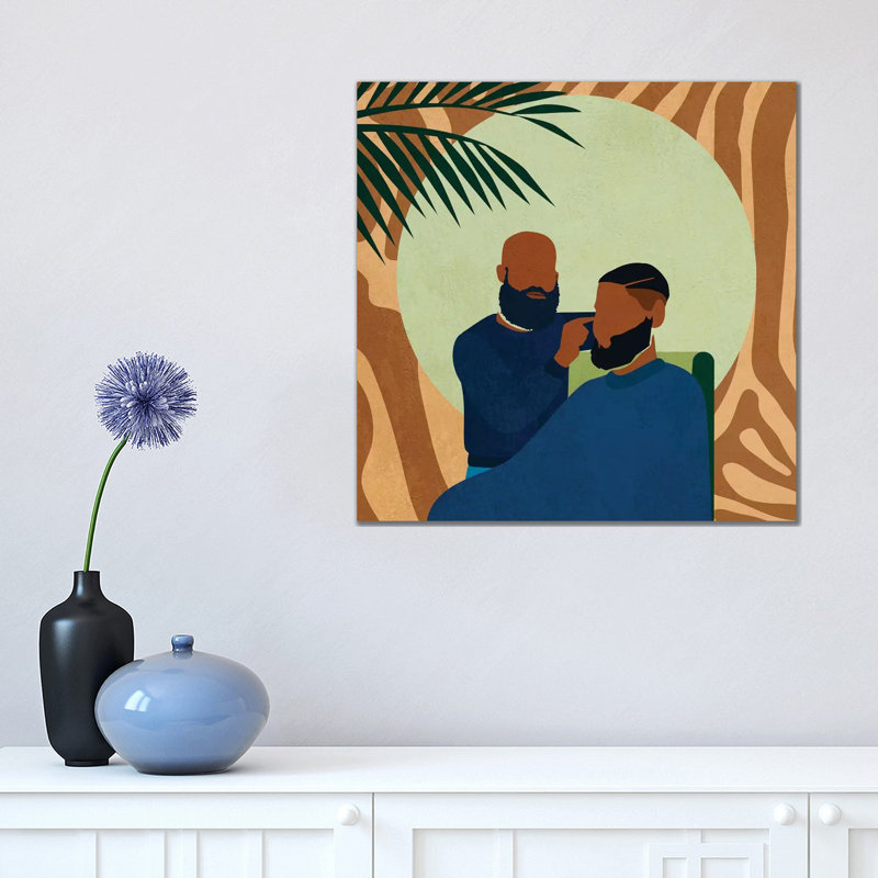Barbershop No. 1 by Domonique Brown - Print on Canvas, Wrapped Canvas, 66.04 cm H x 66.04 cm W x 1.91 cm D