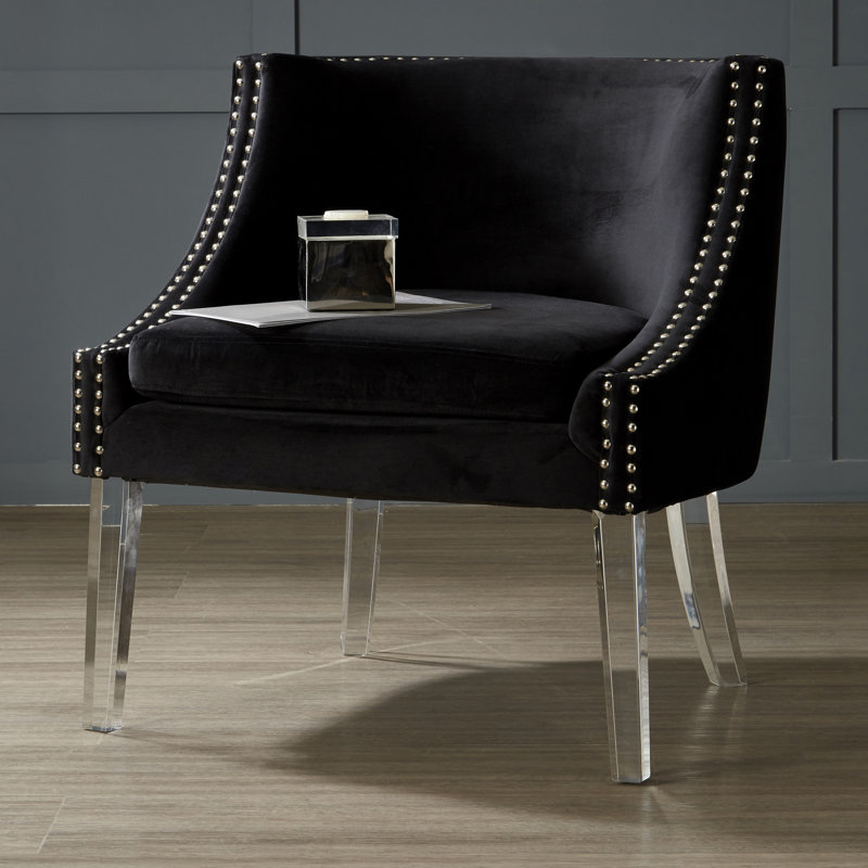 Sabrina Upholstered Armchair, Black