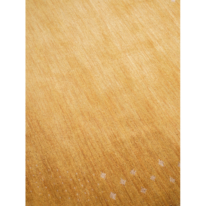 Anley Hand Knotted Loom Wool Eco-Friendly Area Rugs - Rectangle, Gold Color, Contemporary Modern Design, High Pile Thick Handmade Anti Skid Area Rugs for Living Room, Bed Room