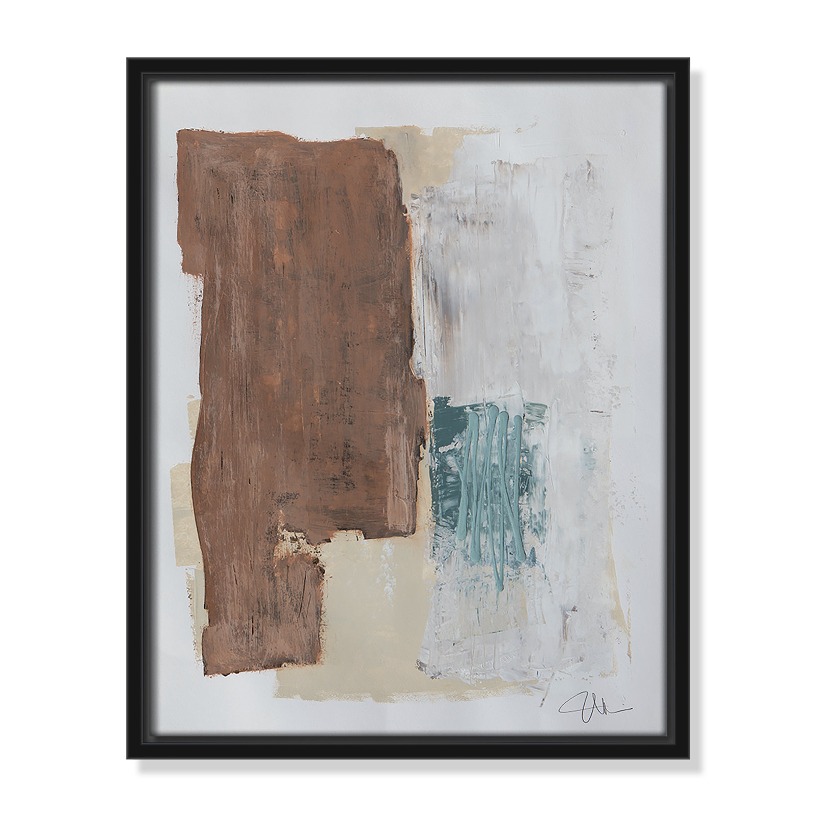 Together We Work I Print, 15.5'' H x 12.5'' W x 2'' D, Black Framed