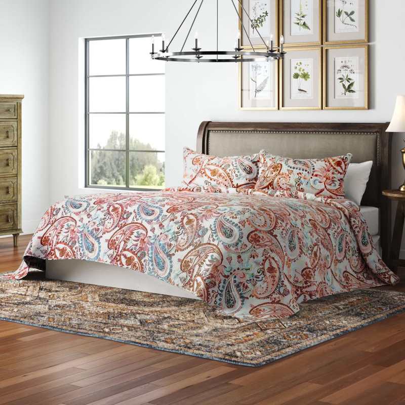 No Paisley Quilt, Twin Quilt + 1 Sham, Spice