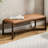 45 Inch Modern Entryway Bench Upholstered Bedroom Bench With Solid Wood Frame With Y-Shaped Foot-2074737940