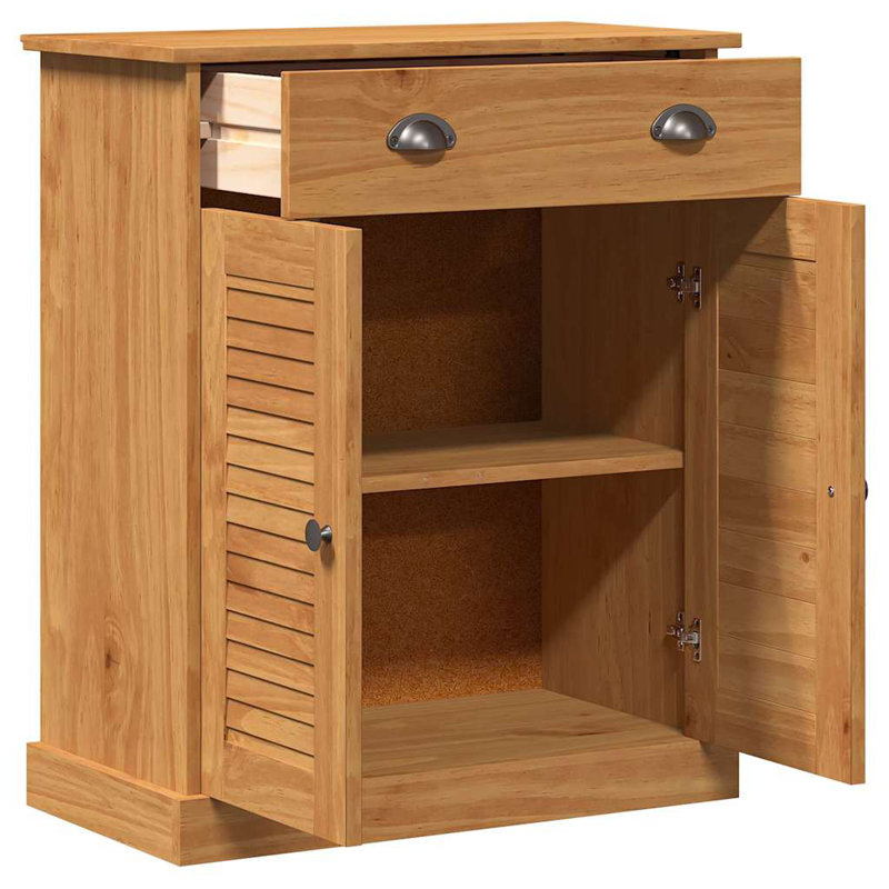  Bathroom Cabinet VIGO 67.5 X 34 X 80 Cm Solid Pine Wood, Brown
