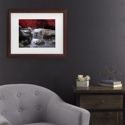  Framed Wall Art - Philippe Sainte-Laudy ‘Red Vison’ Wall Decor with Matted Frame - Living Room, Kitchen, and Bathroom Art - 16x20
