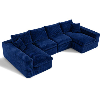 Modular Sectional Cloud Couch for Living Room - 130" Modular U Shaped Sectional Couch