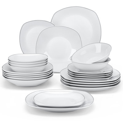 24 Piece Dinnerware Set, Service for 6
