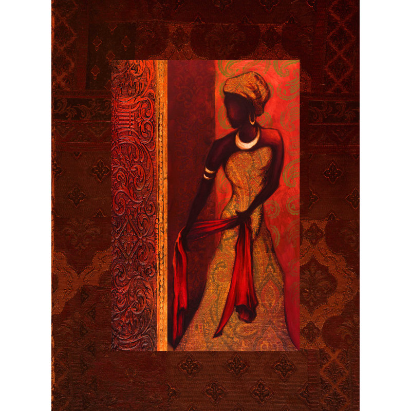 «African Dancer II», reproduction sur toile tendue, H 16 po x l 12 po