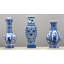 Rectangular Porcelain Vase Blue Floral