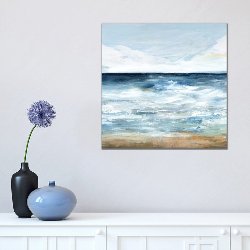 Blue Ocean I by Isabelle Z - Print on Canvas, 45.72 cm H x 45.72 cm W x 1.91 cm D, Wrapped Canvas