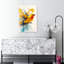 Vibrant Yellow Bird Abstract Colorful Energetic Bird Nature Summer Wall Art Print 1 Piece Wrapped Canvas Wall Art-72838630