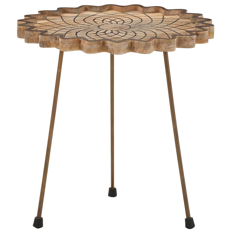 Delila Solid Wood 4 Legs Coffee Table, 45cm H x 40cm W x 40cm D