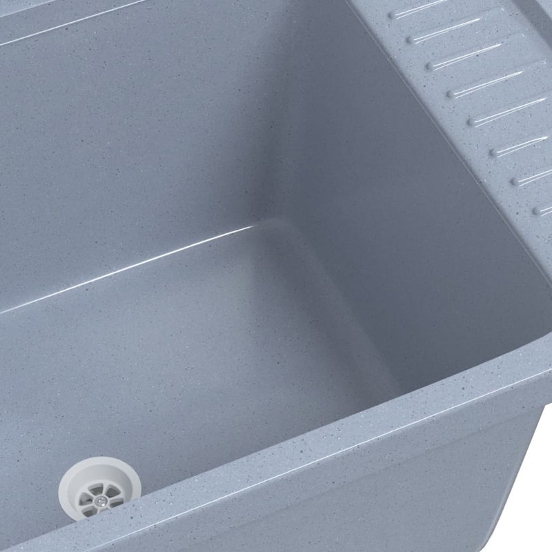 Belfry Bathroom Langlois Resin Sink, 28cm H x 40cm W x 60cm D, Grey