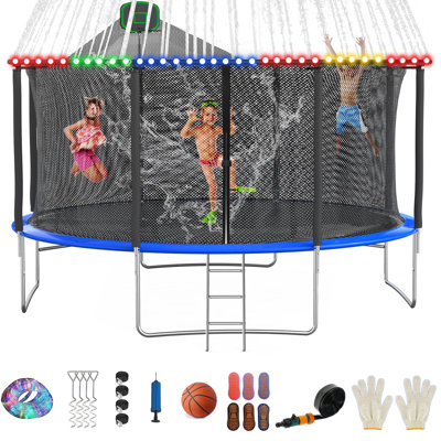 Trampoline Series 14' Round Backyard Trampoline with Safety Enclosure