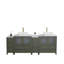  Ensemble de meuble-lavabo double 84 "avec miroir Modern-106870382