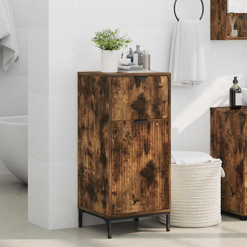 Bathroom Cabinet, Smoked Oak