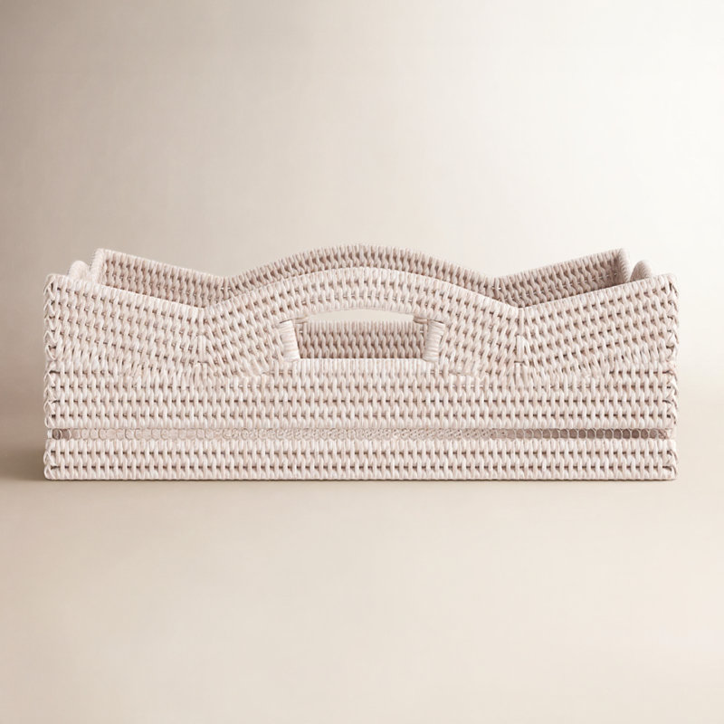 Panier en rotin, Blanc