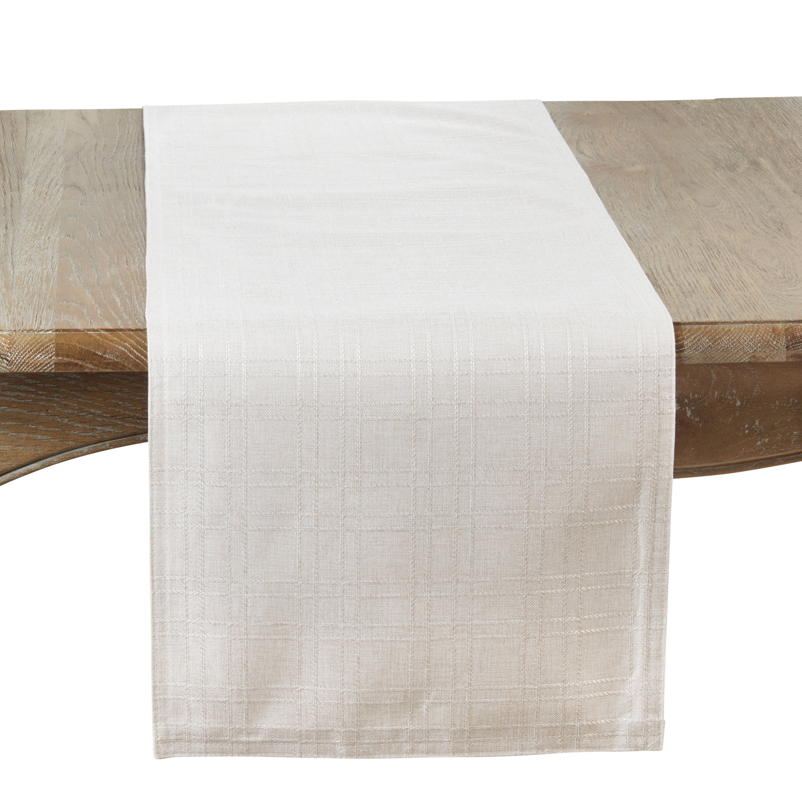 Plaid Table Runner, 108" L x 16" W, Pink